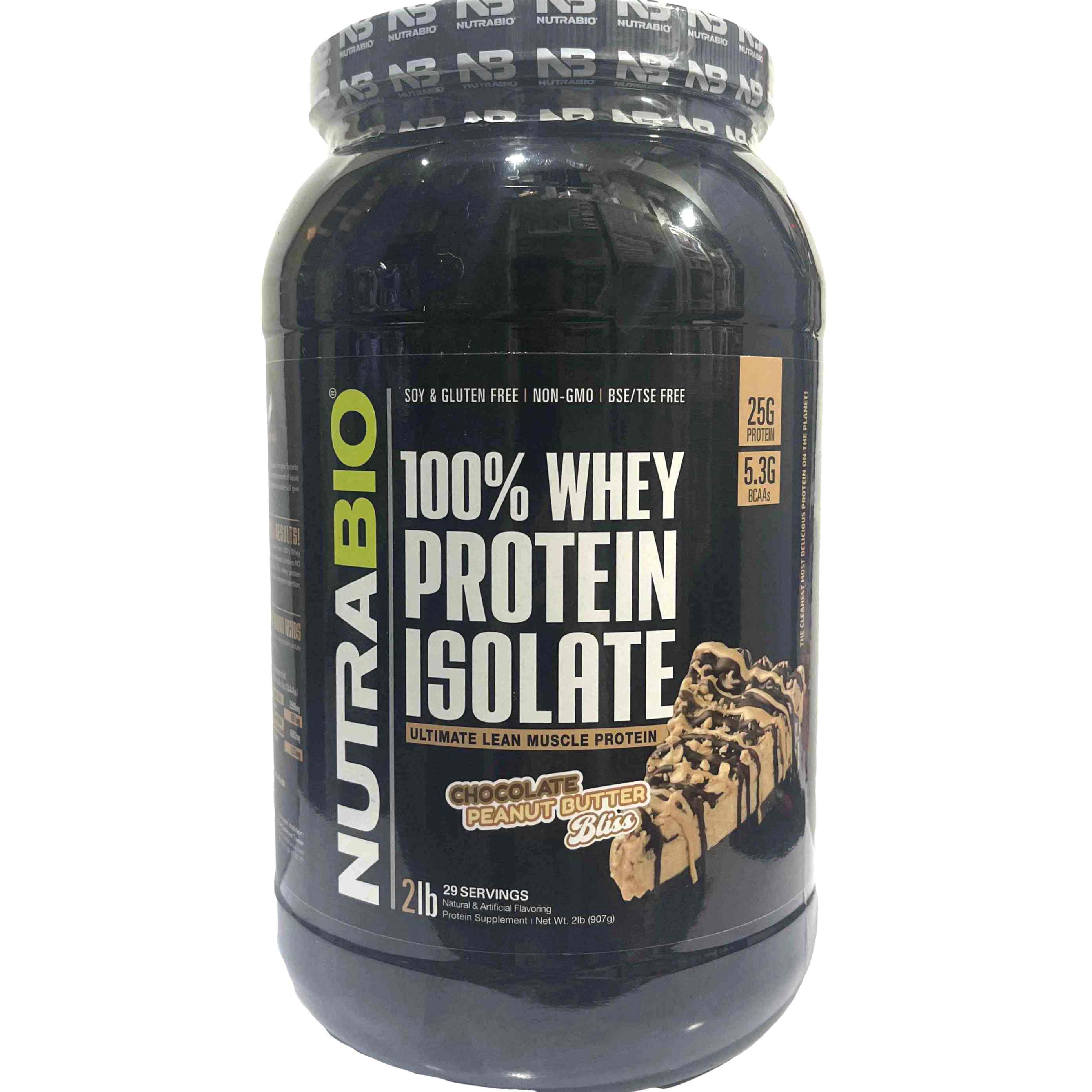 پودر پروتئین وی ایزوله نوترابایو طعم شکلات کره بادام زمینی Nutra BIO Whey Isolate